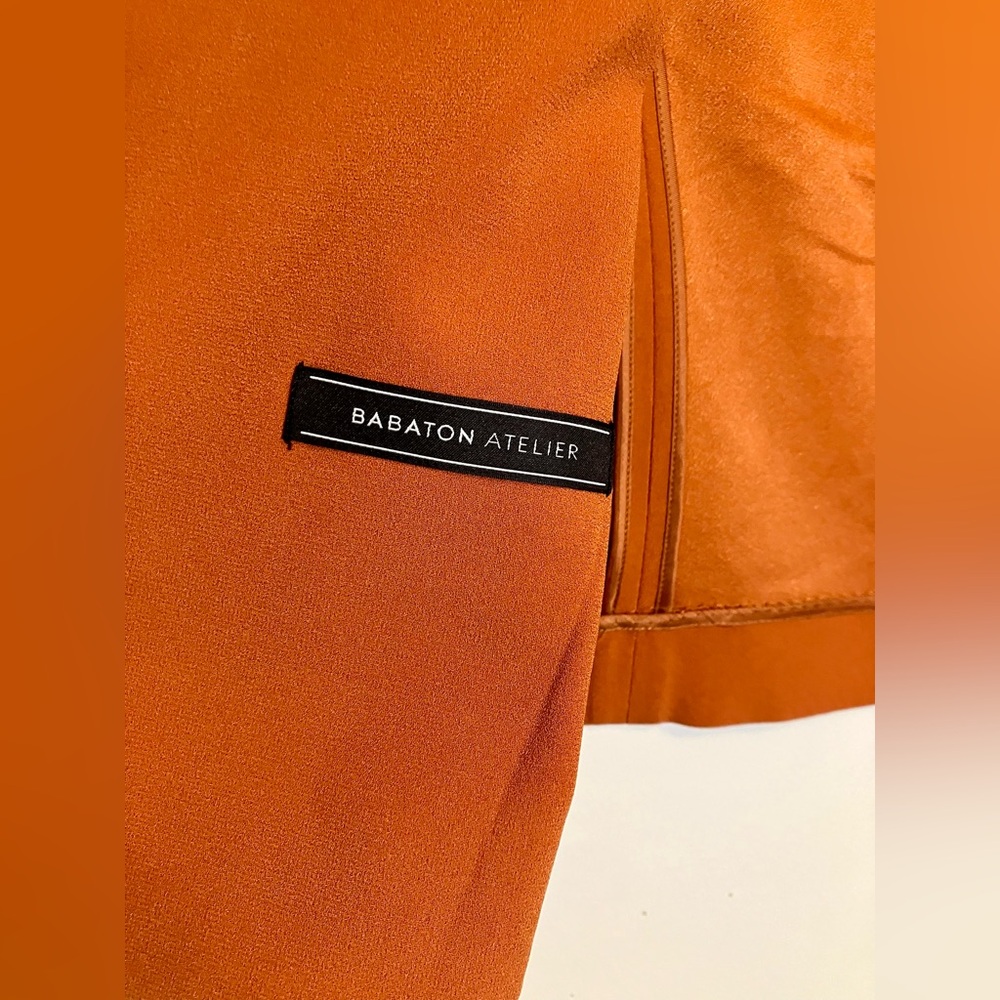 Babaton Vibrant Pumpkin Orange Blazer-unlined, but elegantly stitched - Picture 4 of 16